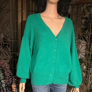 NWT SONOMA EMERALD GREEN SWEATER MP